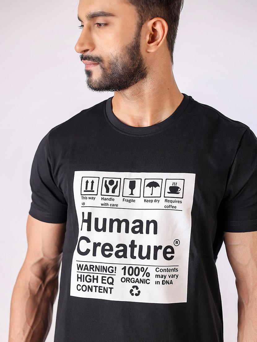 men front print round neck regular fit t-shirt - 21934735 - Standard Image - 3