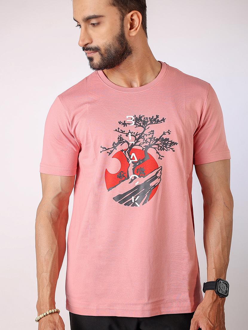 men front print round neck regular fit t-shirt - 21934740 - Standard Image - 3