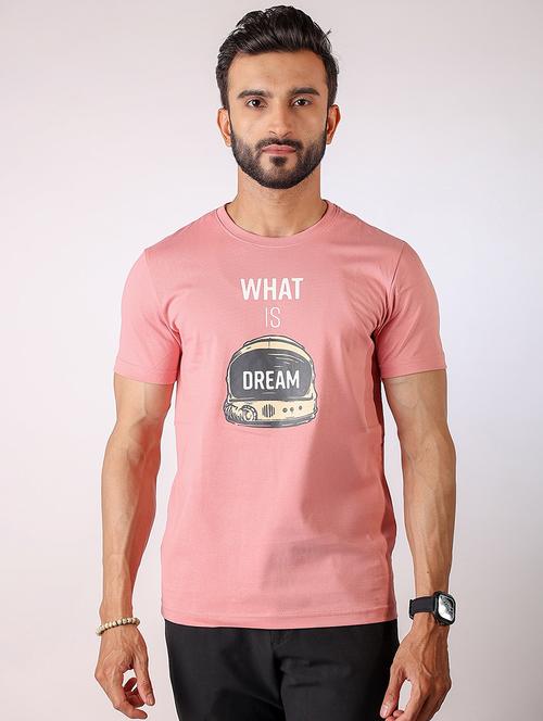 men front print round neck regular fit t-shirt - 21934741 -  Standard Image - 0