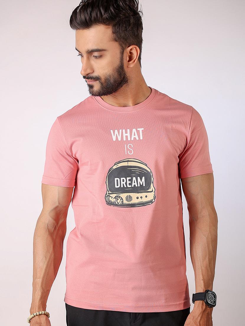 men front print round neck regular fit t-shirt - 21934741 - Standard Image - 3