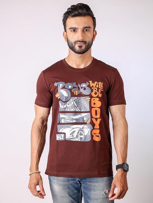 men front print short sleeve t-shirt - 21934742 - Standard Image - 0