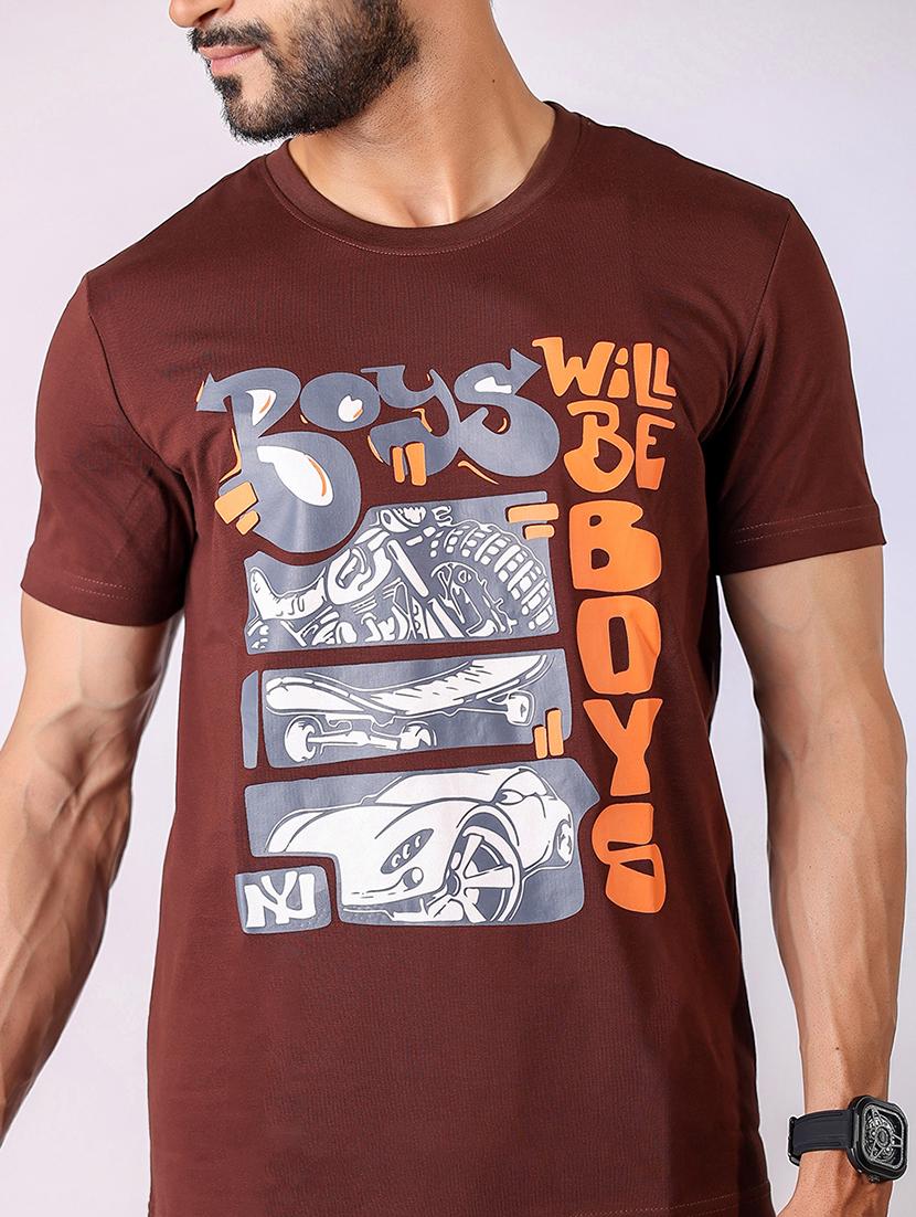 men front print short sleeve t-shirt - 21934742 - Standard Image - 3