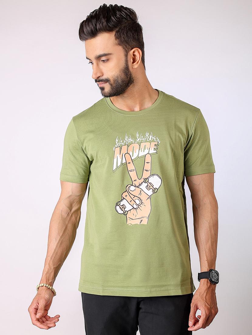 men front print short sleeve t-shirt - 21934745 - Standard Image - 3