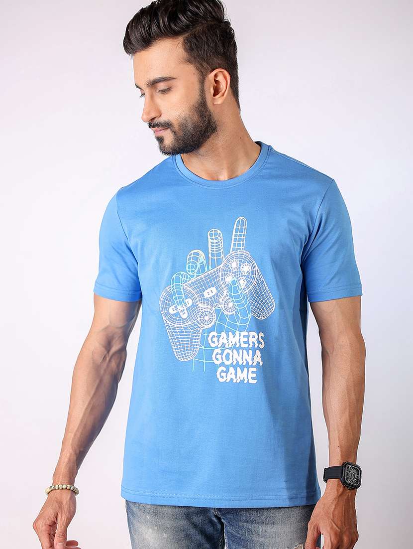 men front print short sleeve t-shirt - 21934747 - Standard Image - 3
