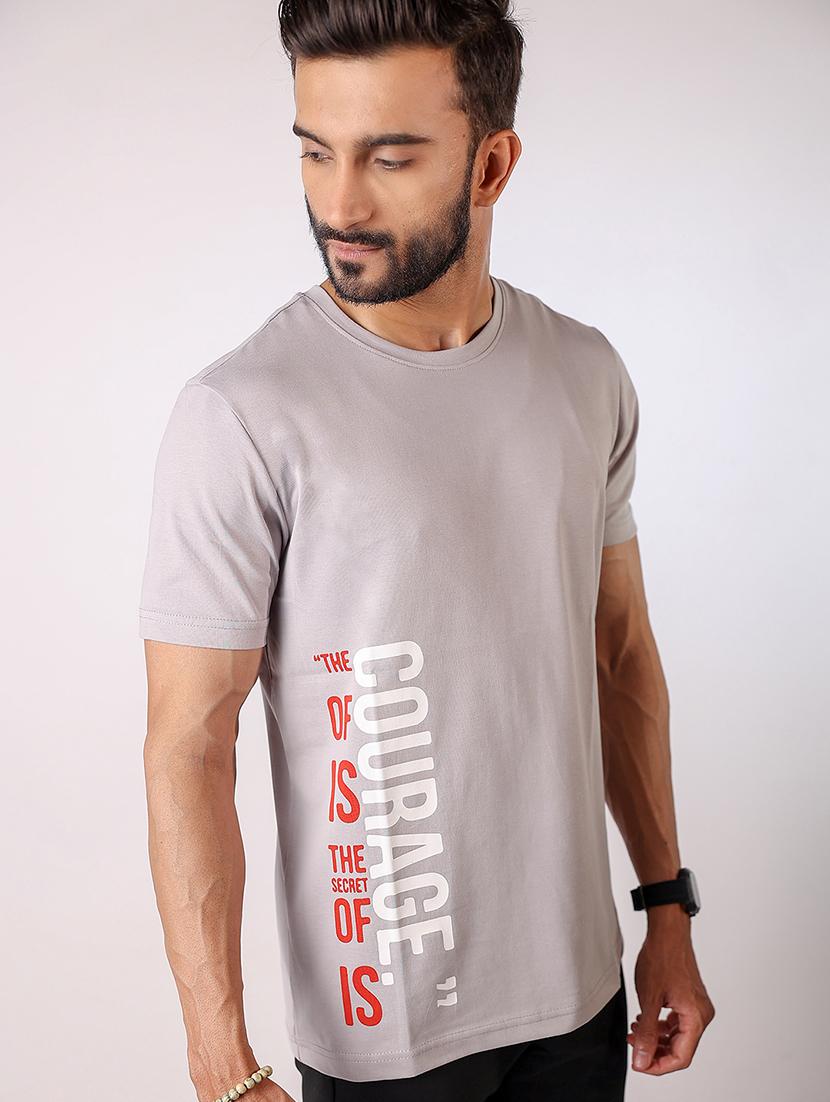 men placement print round neck regular fit t-shirt - 21934749 - Standard Image - 3