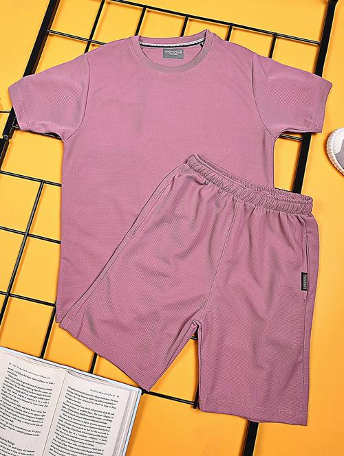 boys solid shirt & shorts co-ords set - 21934754 - Standard Image - 0