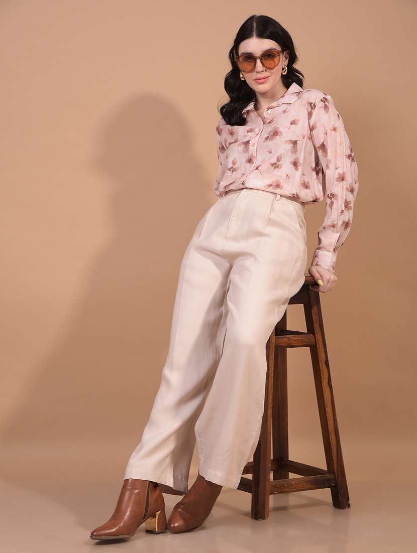women floral printed collared puff sleeve shirt - 21934763 -  Standard Image - 5