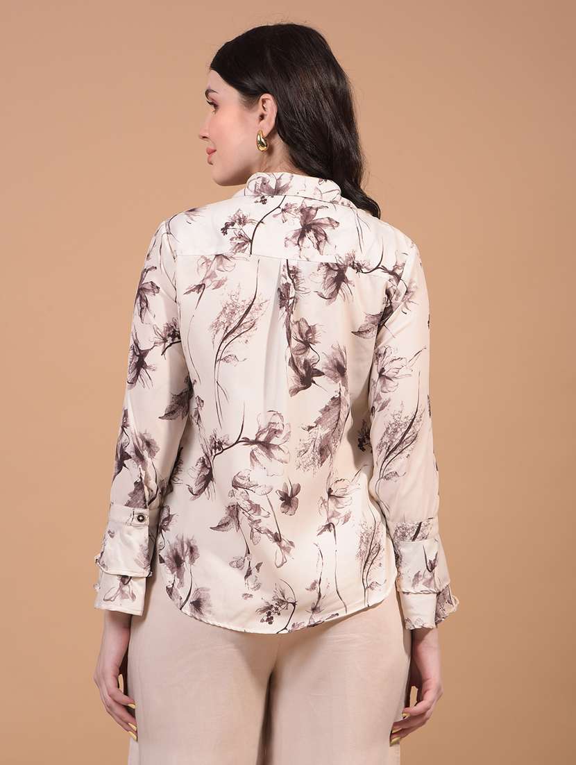 women floral printed collared regular shirt - 21934781 -  Standard Image - 3