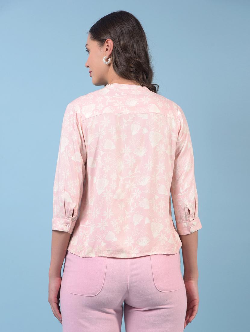 women printed three quarter sleeve regular top - 21934836 - Standard Image - 3