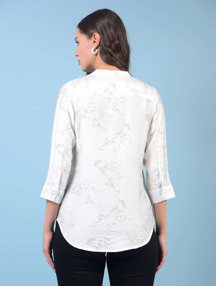 women printed three quarter sleeve regular top - 21934842 - Standard Image - 3