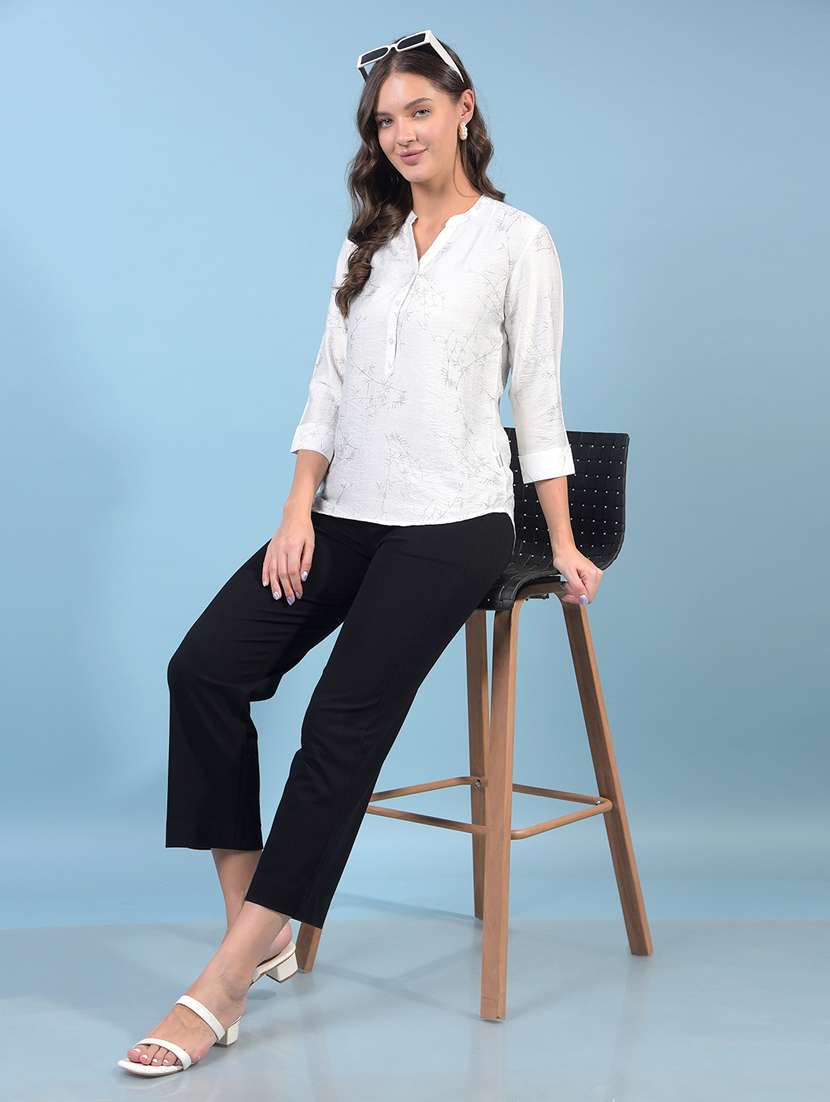 women printed three quarter sleeve regular top - 21934842 - Standard Image - 5