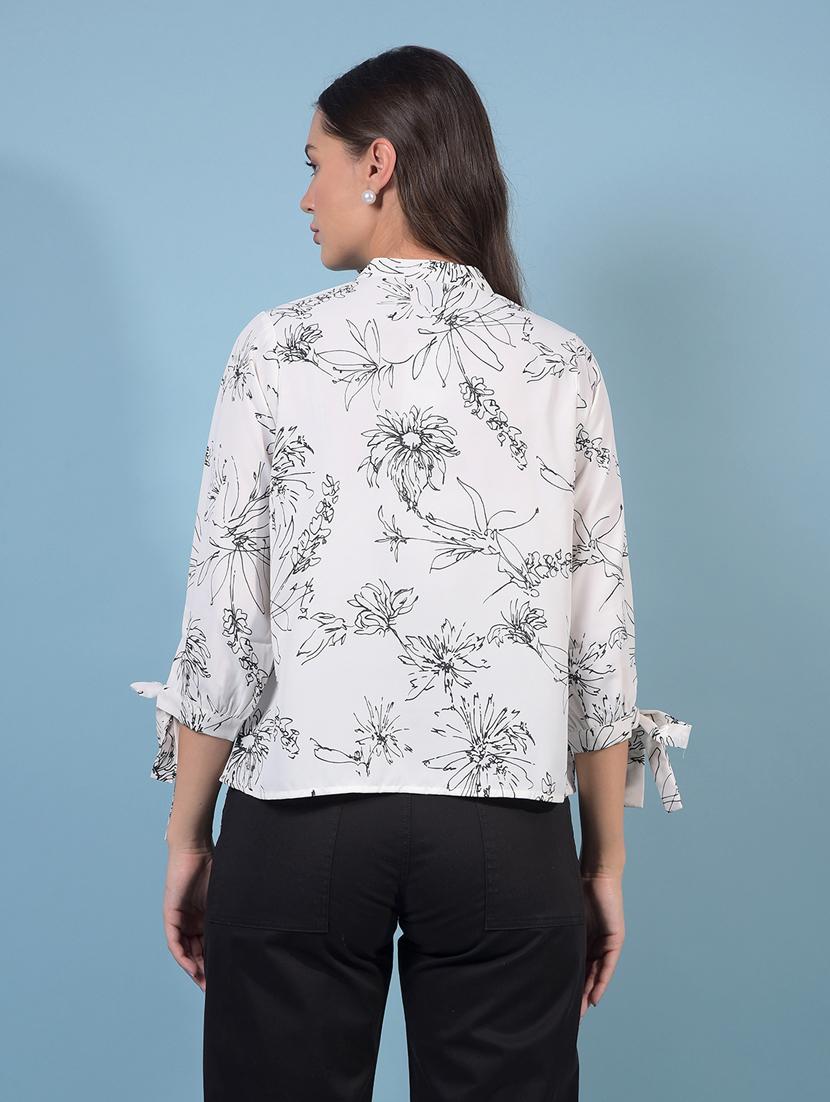 women printed three quarter sleeve regular top - 21934845 - Standard Image - 3