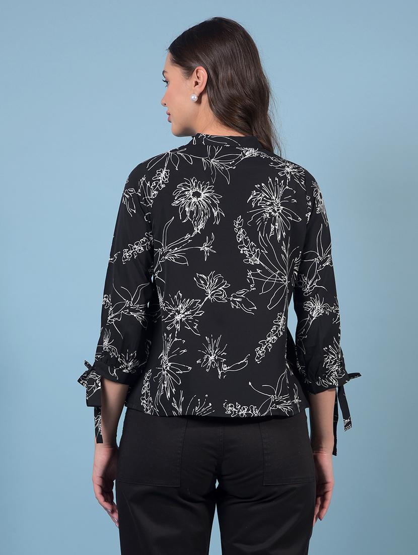 women floral print three quarter sleeve regular top - 21934846 - Standard Image - 3
