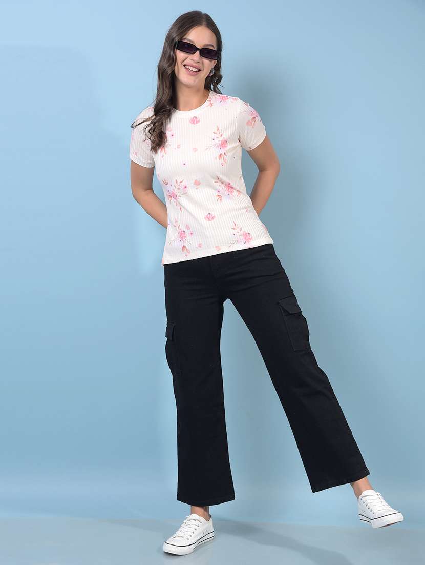 women floral print short sleeve regular top - 21934852 -  Standard Image - 5