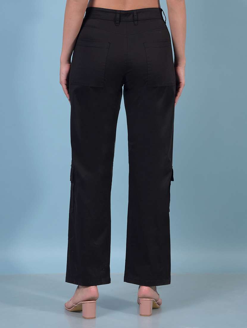 women solid mid rise cargo - 21934859 -  Standard Image - 3