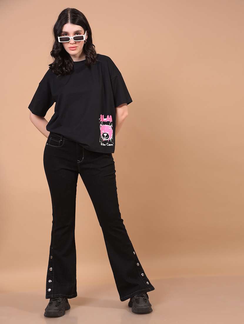 women printed short sleeve loose fit t-shirt - 21934864 -  Standard Image - 5