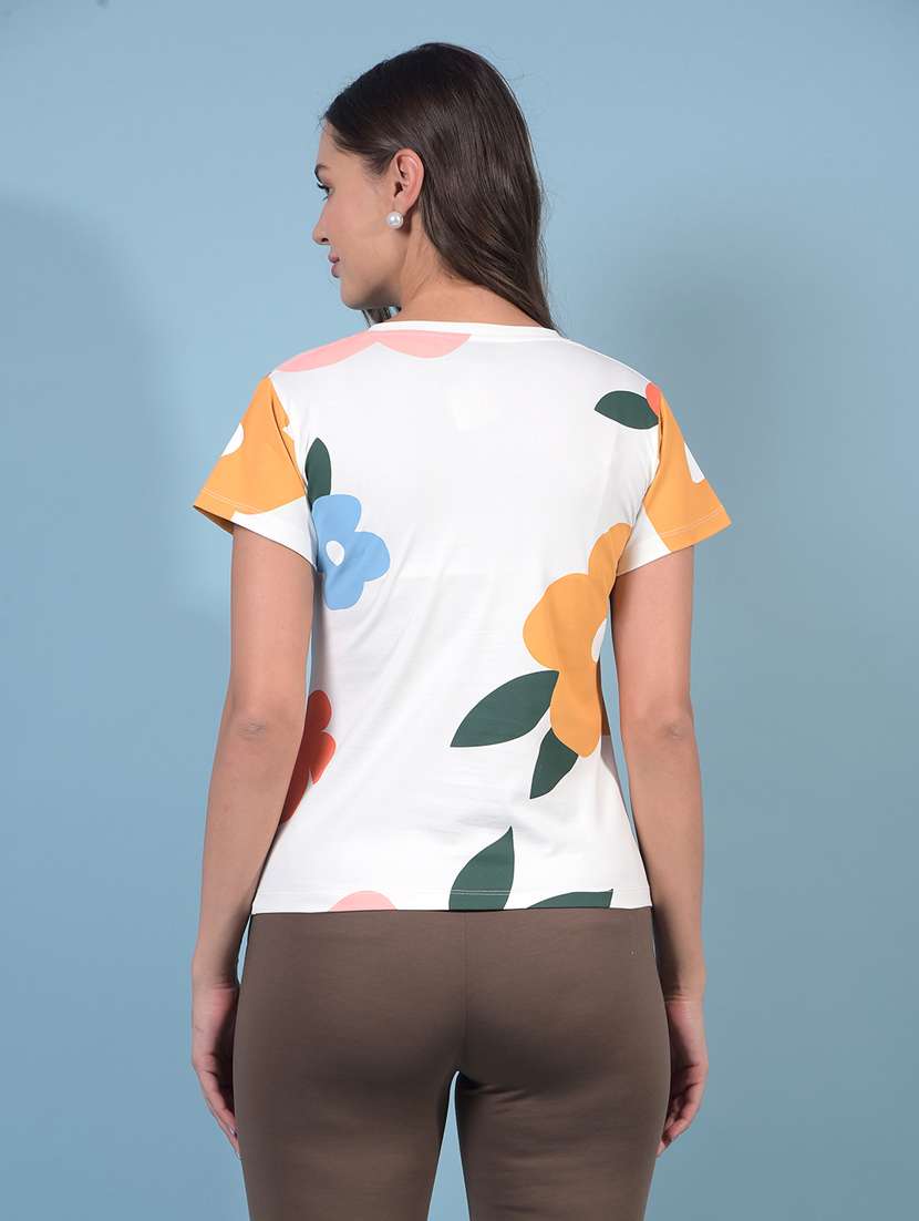 women printed short sleeve regular fit t-shirt - 21934870 -  Standard Image - 3