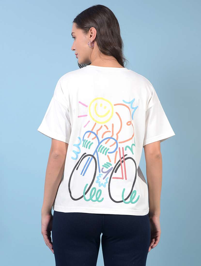 women printed short sleeve loose fit t-shirt - 21934876 -  Standard Image - 3