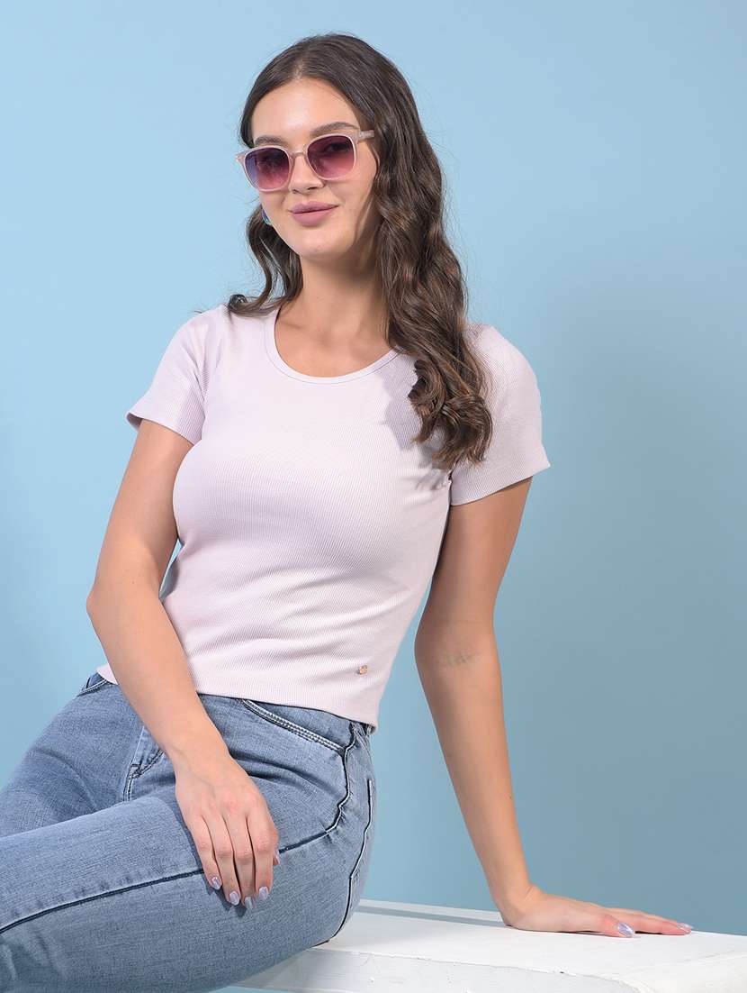 women printed short sleeve regular fit t-shirt