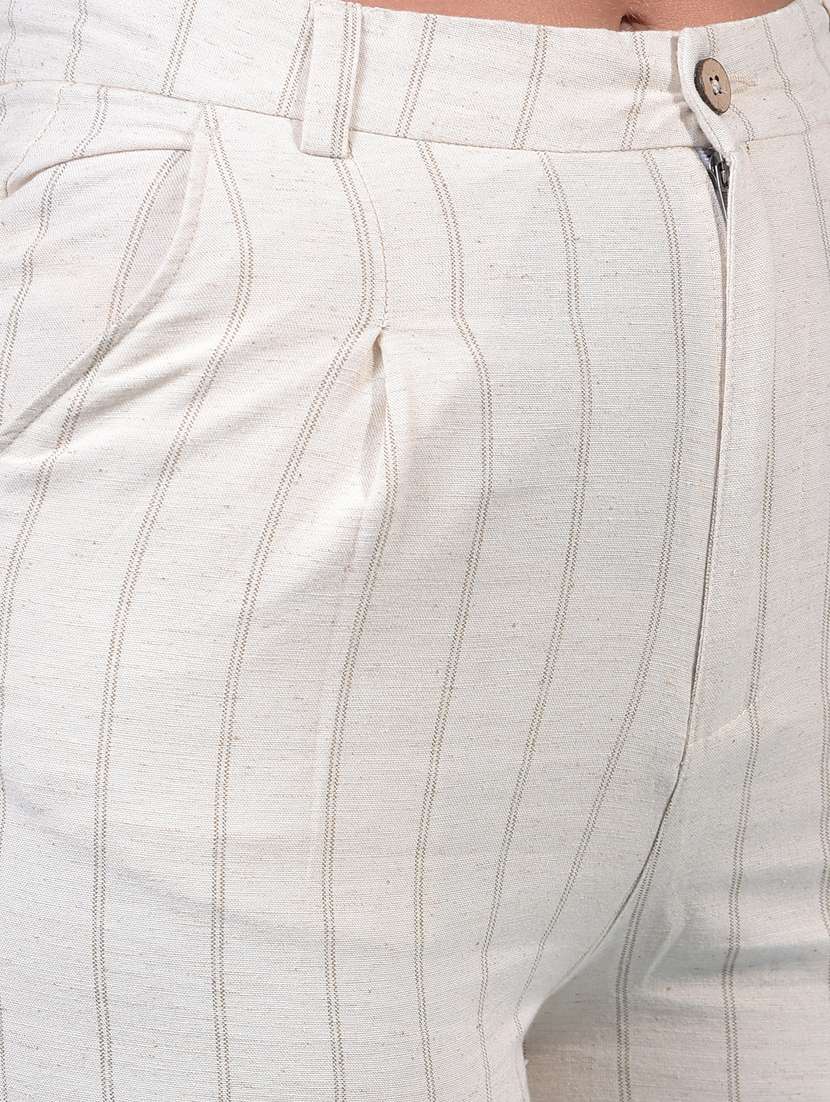 women striped mid rise wide leg trouser - 21934891 -  Standard Image - 5