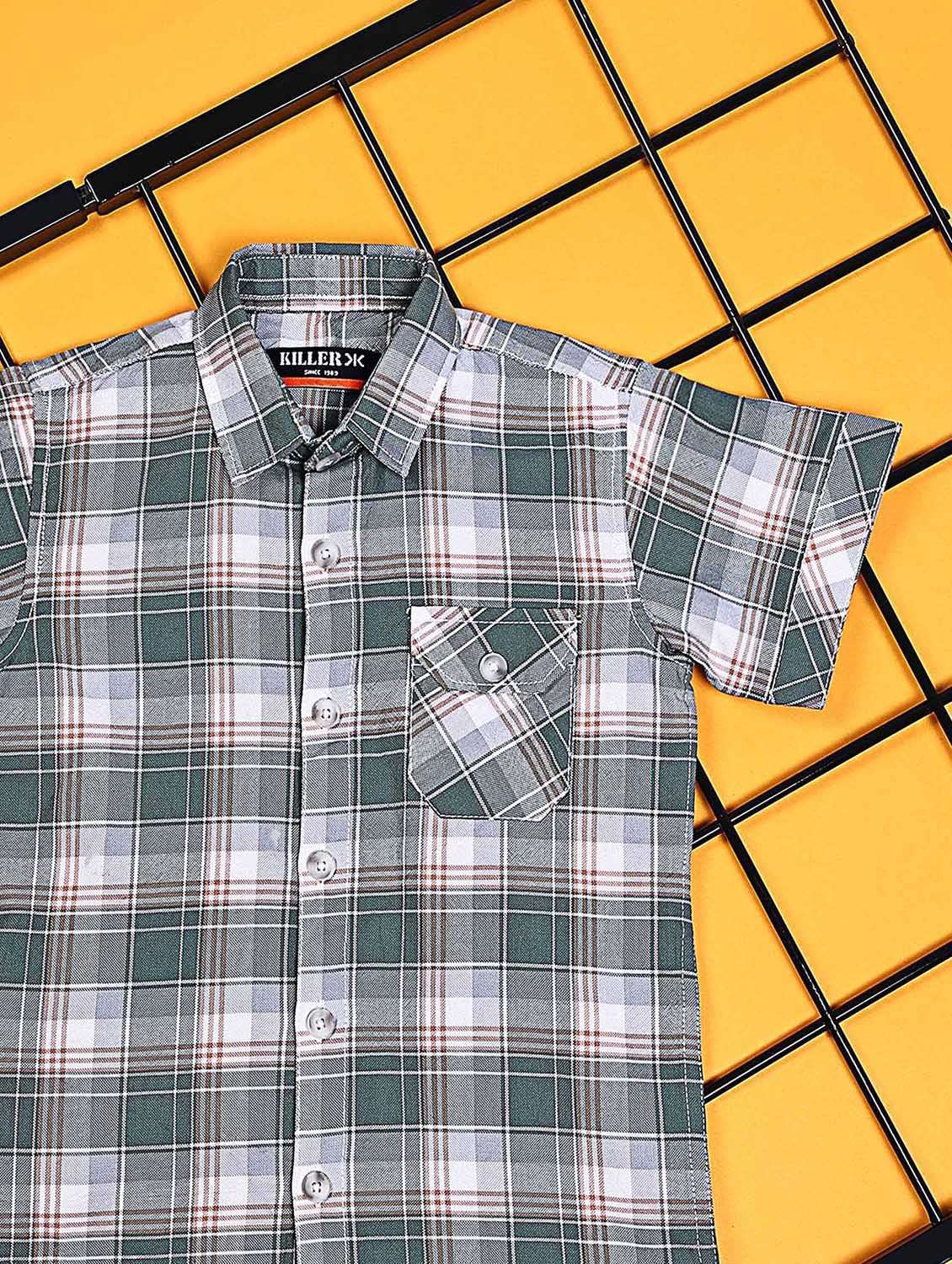 boys pack of 2 checkered short sleeve casual shirt - 21934942 -  Standard Image - 5