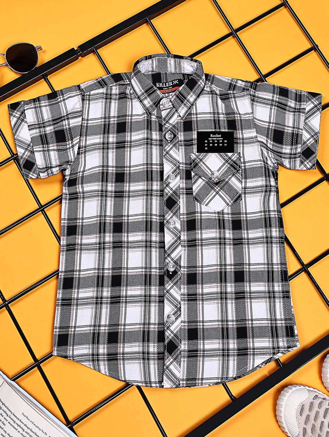 boys pack of 2 checkered short sleeve casual shirt - 21934943 -  Standard Image - 3