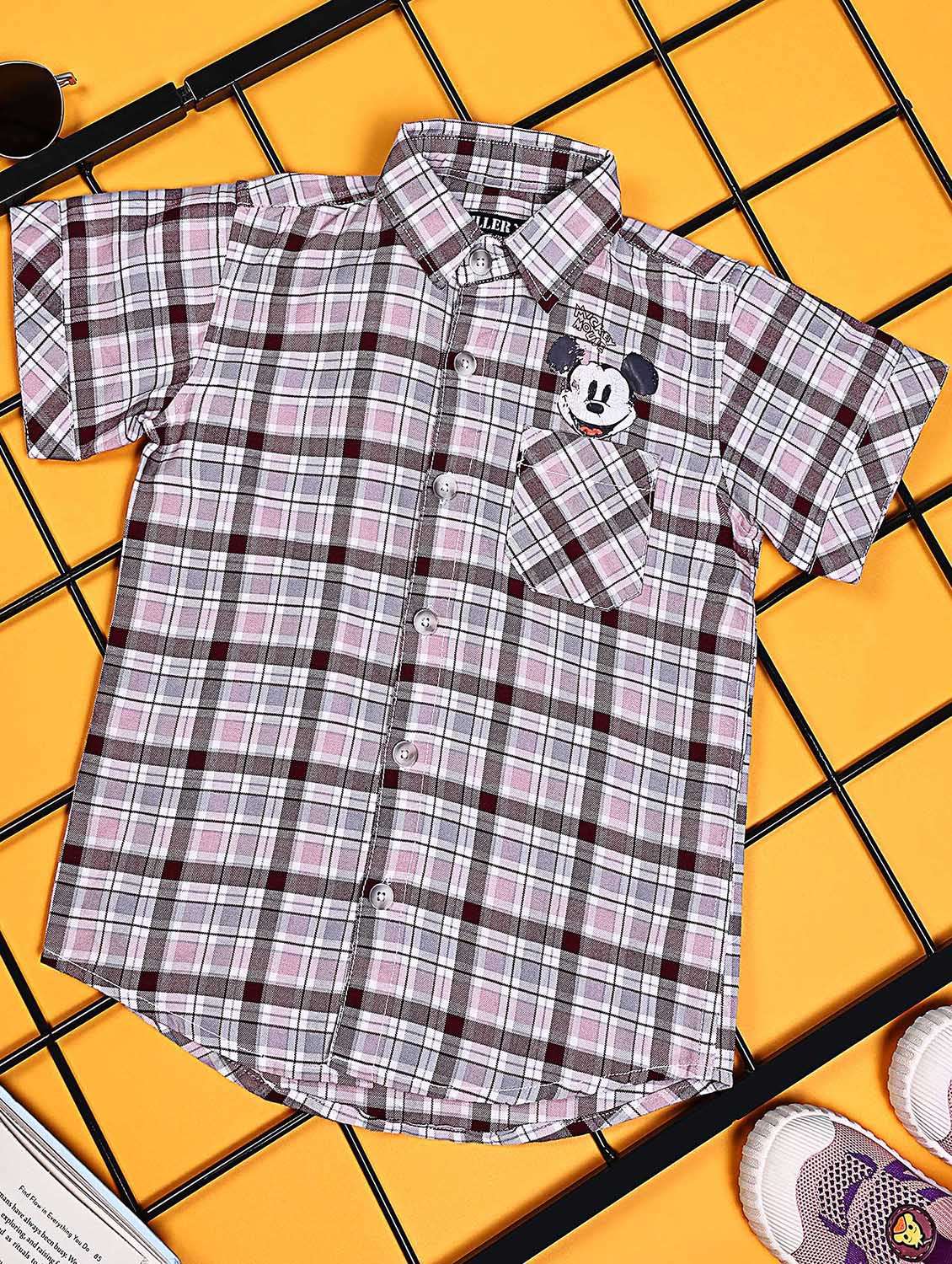 boys pack of 2 checkered short sleeve casual shirt - 21934945 -  Standard Image - 3