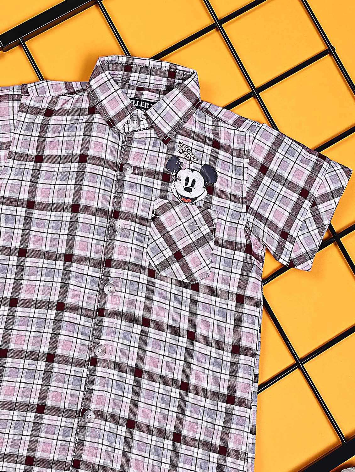 boys pack of 2 checkered short sleeve casual shirt - 21934949 -  Standard Image - 5