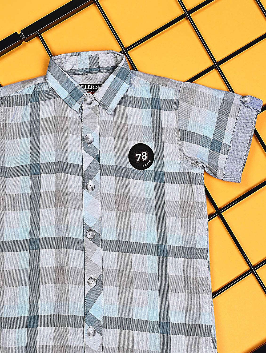 boys pack of 2 checkered short sleeve casual shirt - 21934951 -  Standard Image - 5