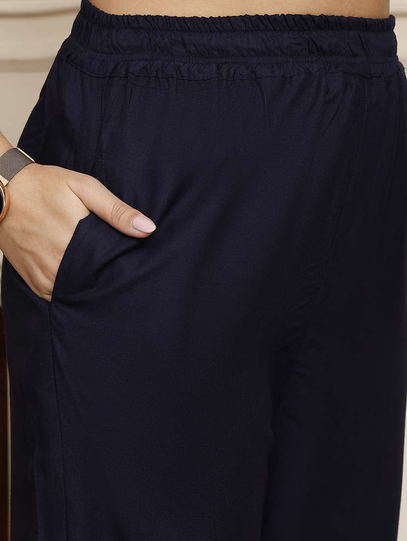 women solid shirt and trouser co-ord set - 21934958 -  Standard Image - 5