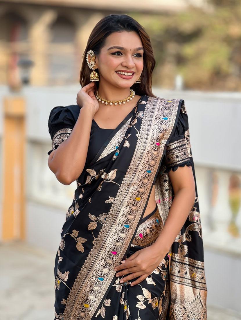 women self design banarasi saree with blouse - 21935101 - Standard Image - 3