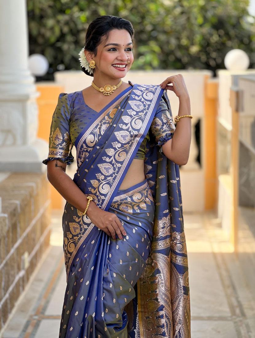 women self design banarasi saree with blouse - 21935123 - Standard Image - 3