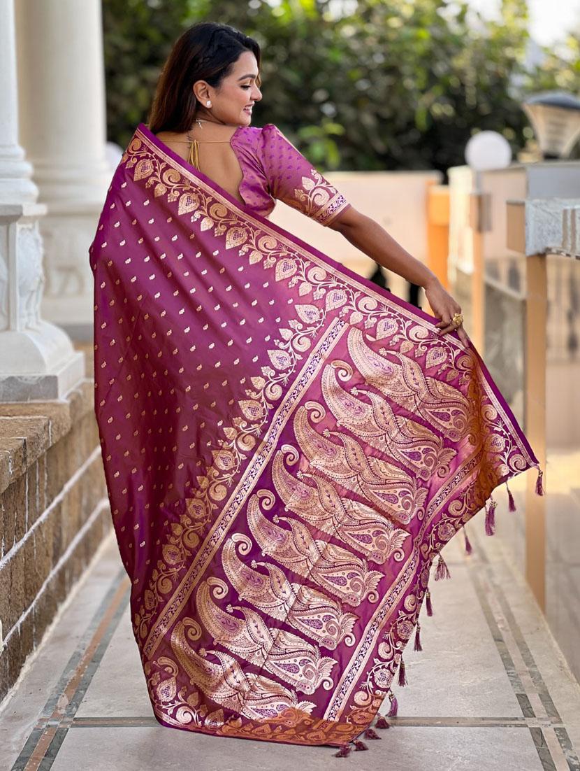 women self design banarasi saree with blouse - 21935127 - Standard Image - 3