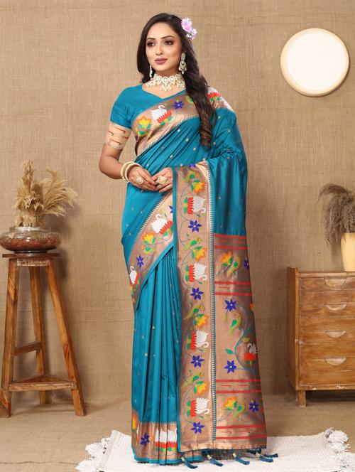 women self design paithani saree with blouse - 21935171 -  Standard Image - 0
