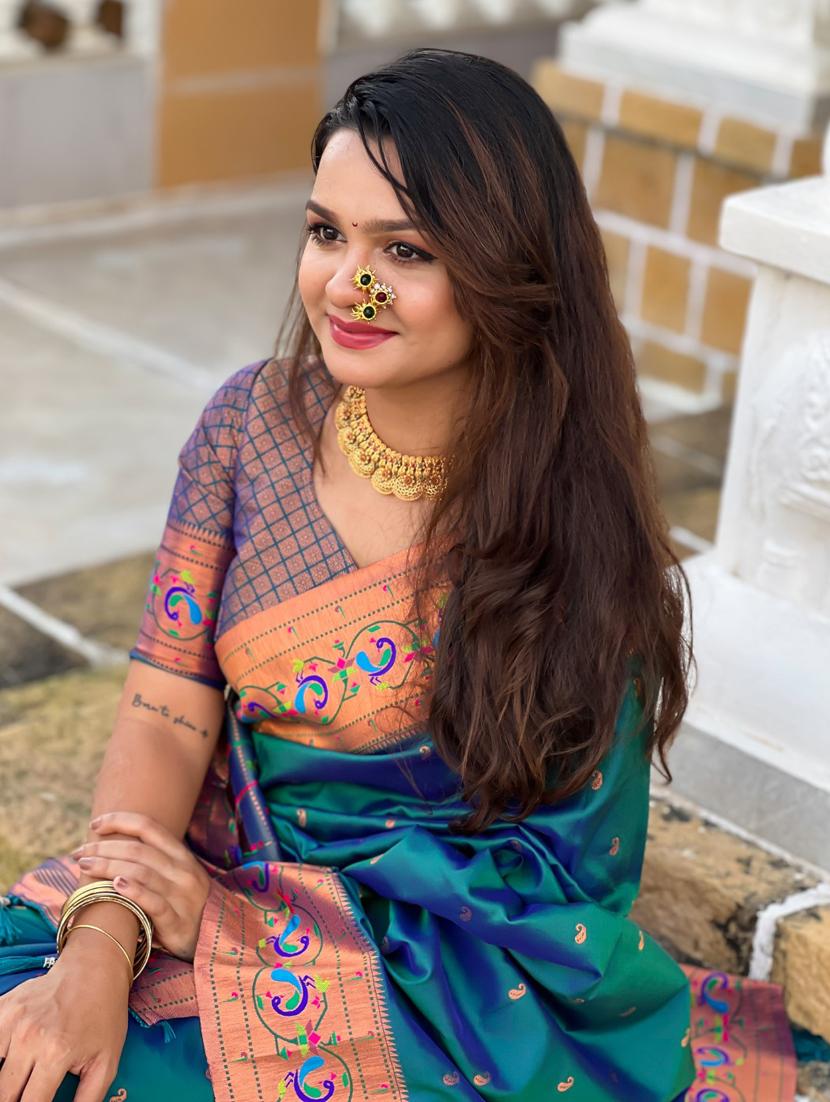 women self design paithani saree with blouse - 21935185 - Standard Image - 3