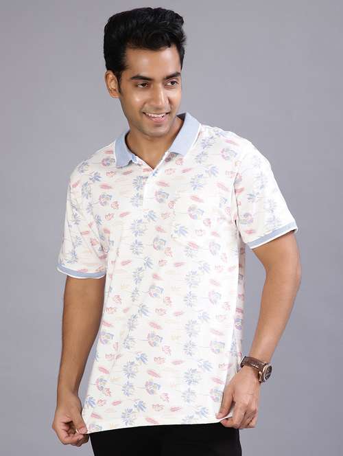 men printed short sleeve regular fit polo t-shirt - 21935209 - Standard Image - 0