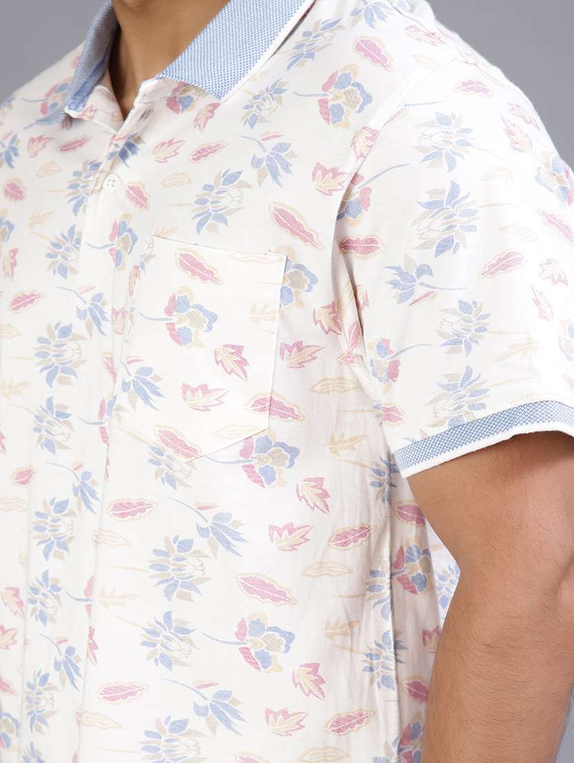 men printed short sleeve regular fit polo t-shirt - 21935209 - Standard Image - 3