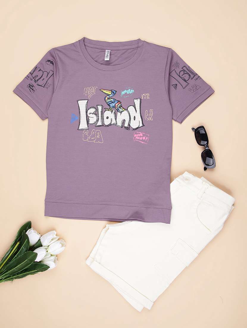 boys printed shorts co-ord set