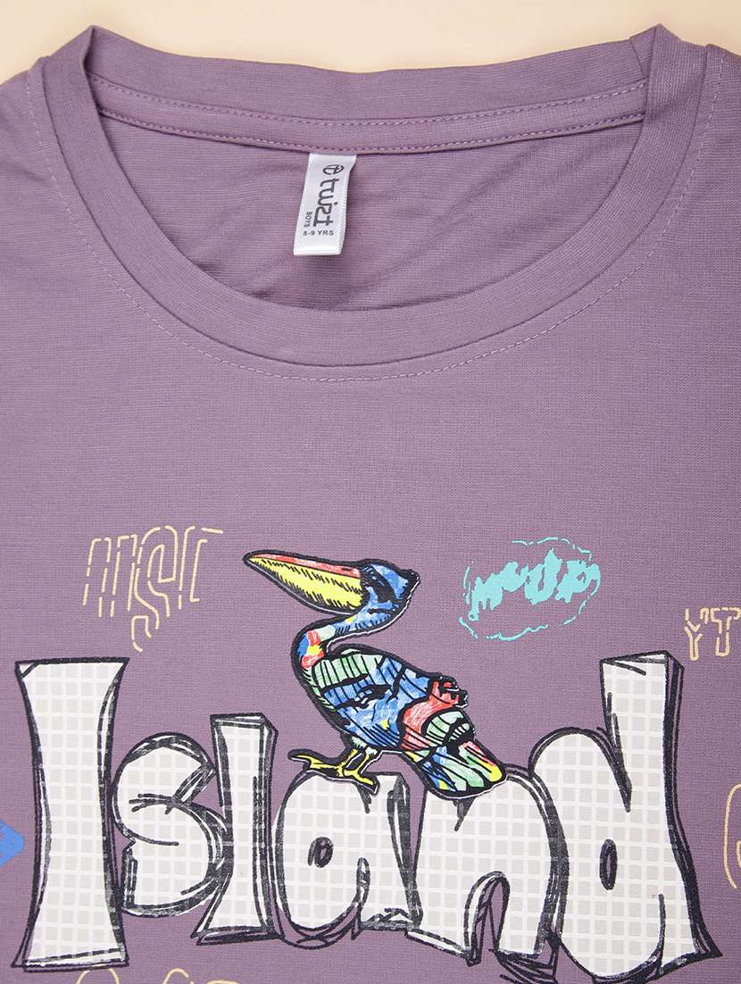 boys printed shorts co-ord set - 21935218 -  Standard Image - 3