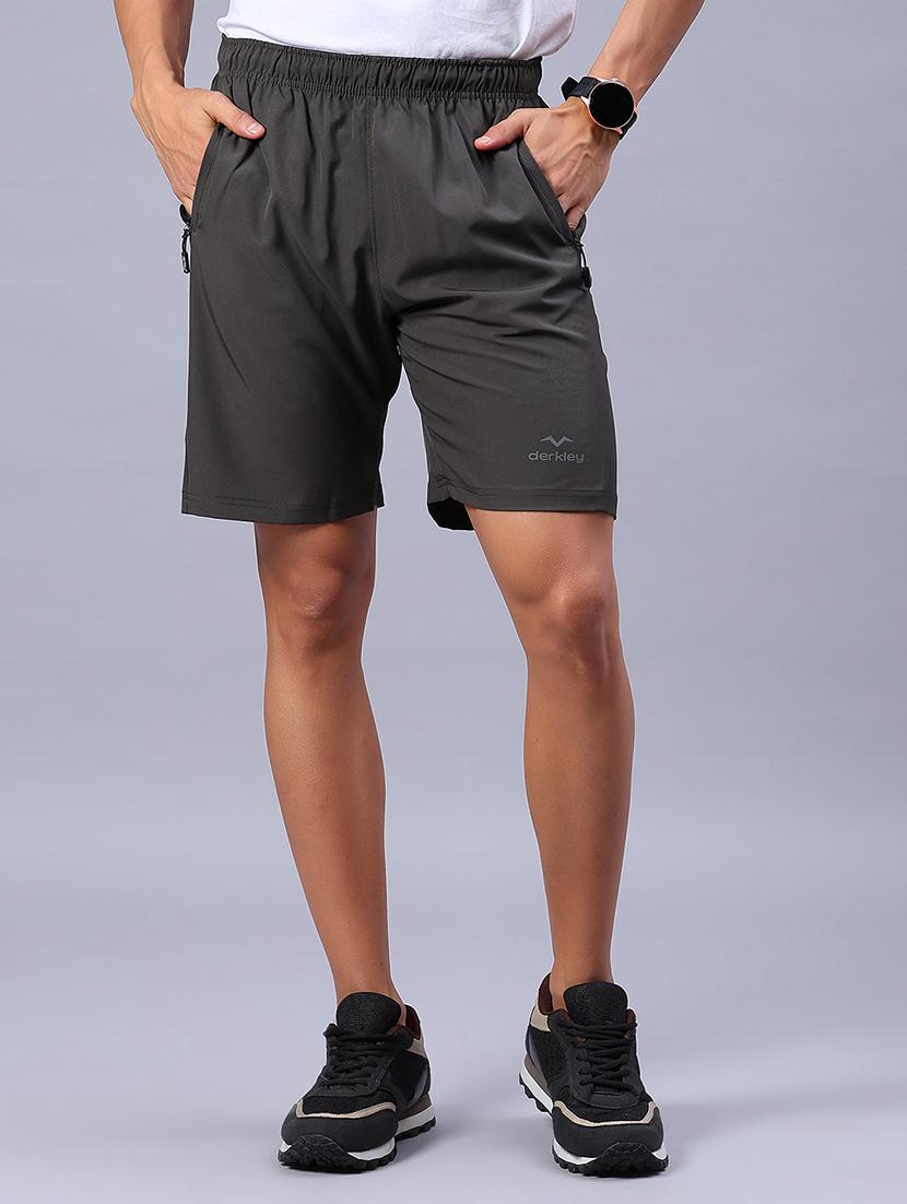 men solid mid rise regular fit shorts - 21935436 - Zoom Image - 0