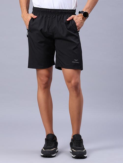 men solid mid rise regular fit shorts - 21935437 - Standard Image - 0