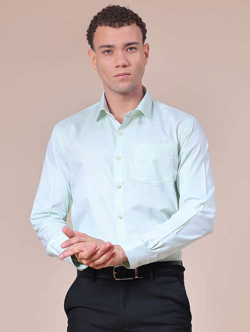 men solid collared long sleeve shirt - 21935452 -  Standard Image - 0