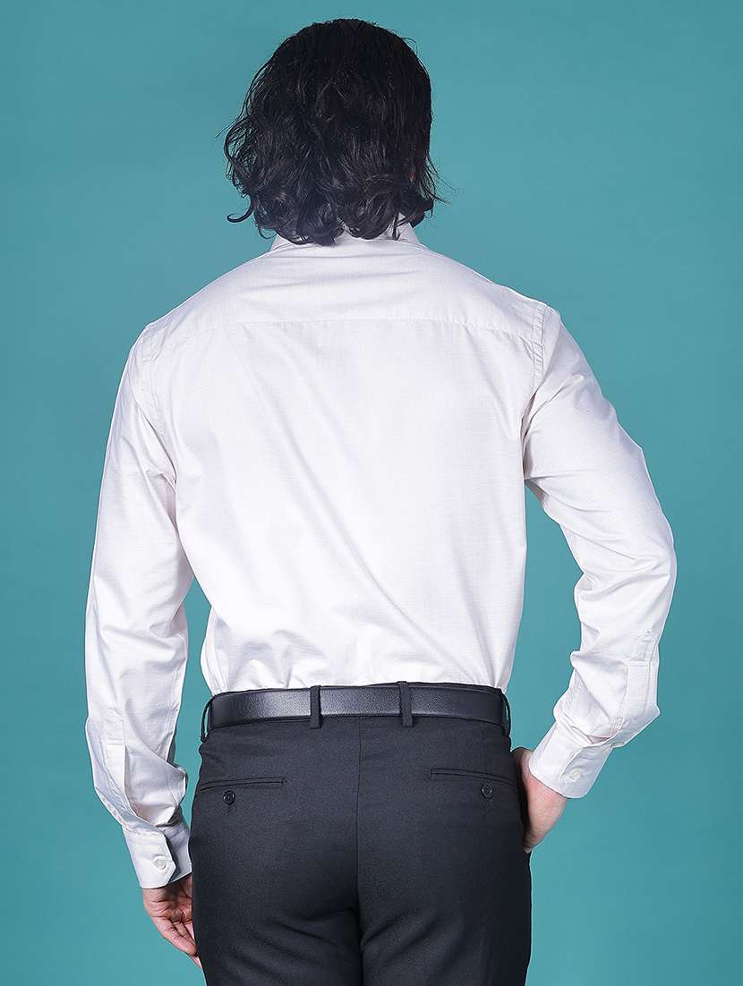 men solid collared long sleeve formal shirt - 21935453 -  Standard Image - 3