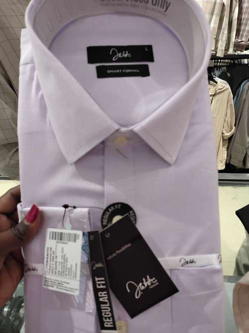 lavender poly cotton formal shirt - 21935454 - Standard Image - 0
