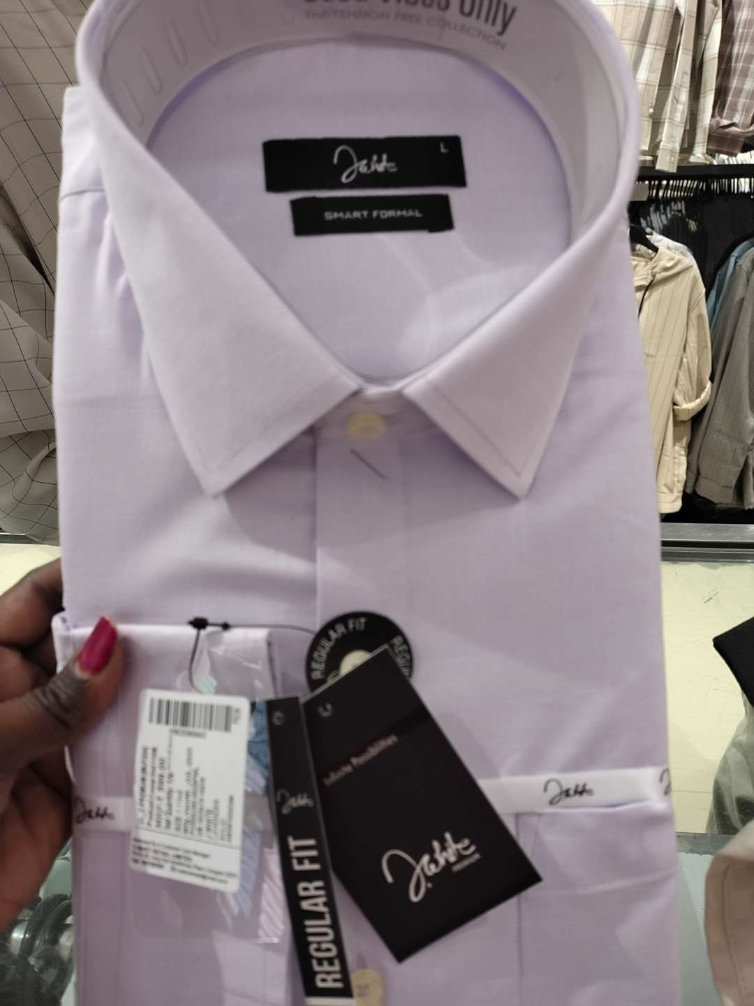 lavender poly cotton formal shirt - 21935454 - Zoom Image - 0