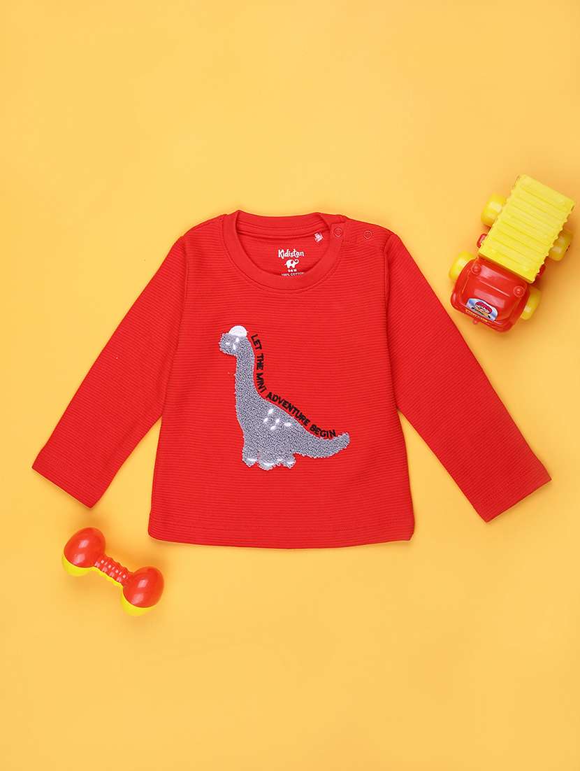 boys solid with work long sleeve t-shirt - 21935461 - Zoom Image - 0