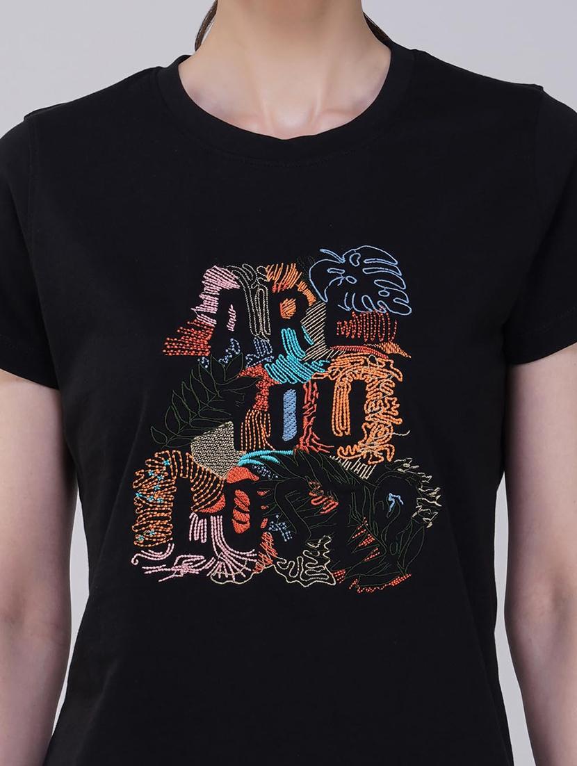 women printed short sleeve regular fit t-shirt - 21935494 - Standard Image - 5
