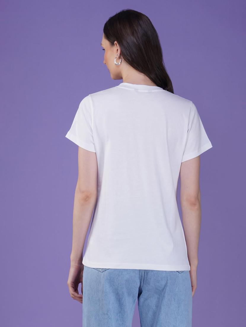 women printed short sleeve regular fit t-shirt - 21935495 - Standard Image - 3