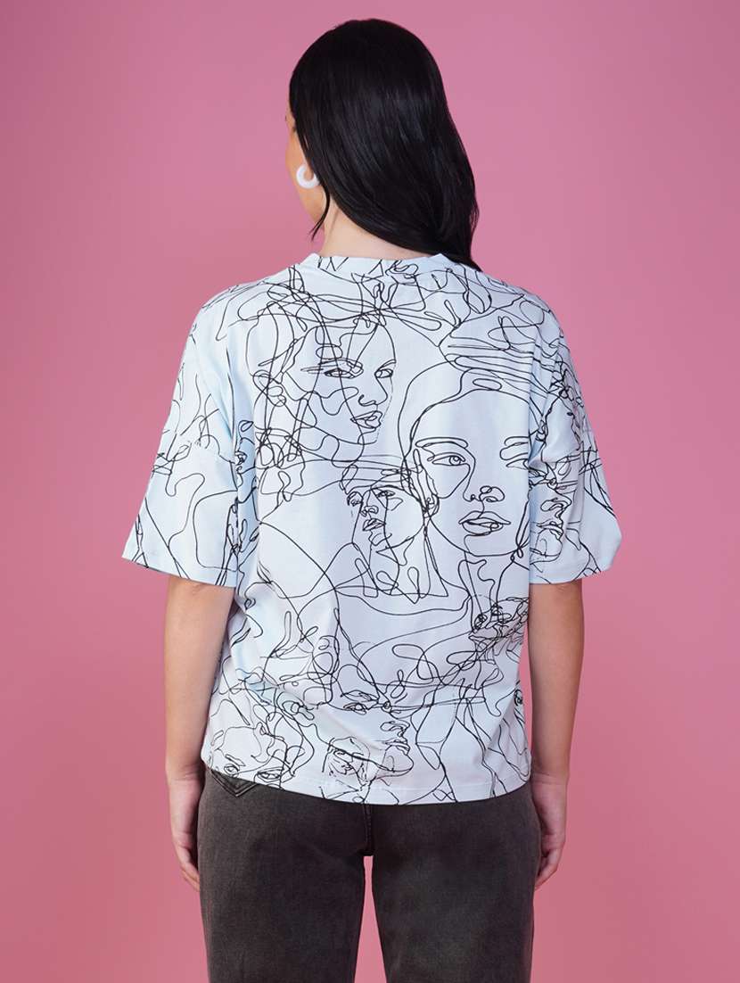 women printed short sleeve loose fit t-shirt - 21935496 -  Standard Image - 3