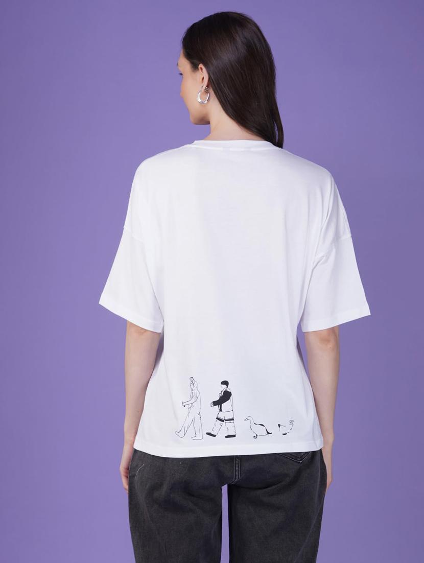 women printed short sleeve regular fit t-shirt - 21935498 - Standard Image - 3